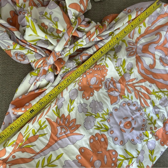 Kassatex cravings floral kimono kaftan maxi lounge wrap dress robe sz 2 large - Picture 8 of 10